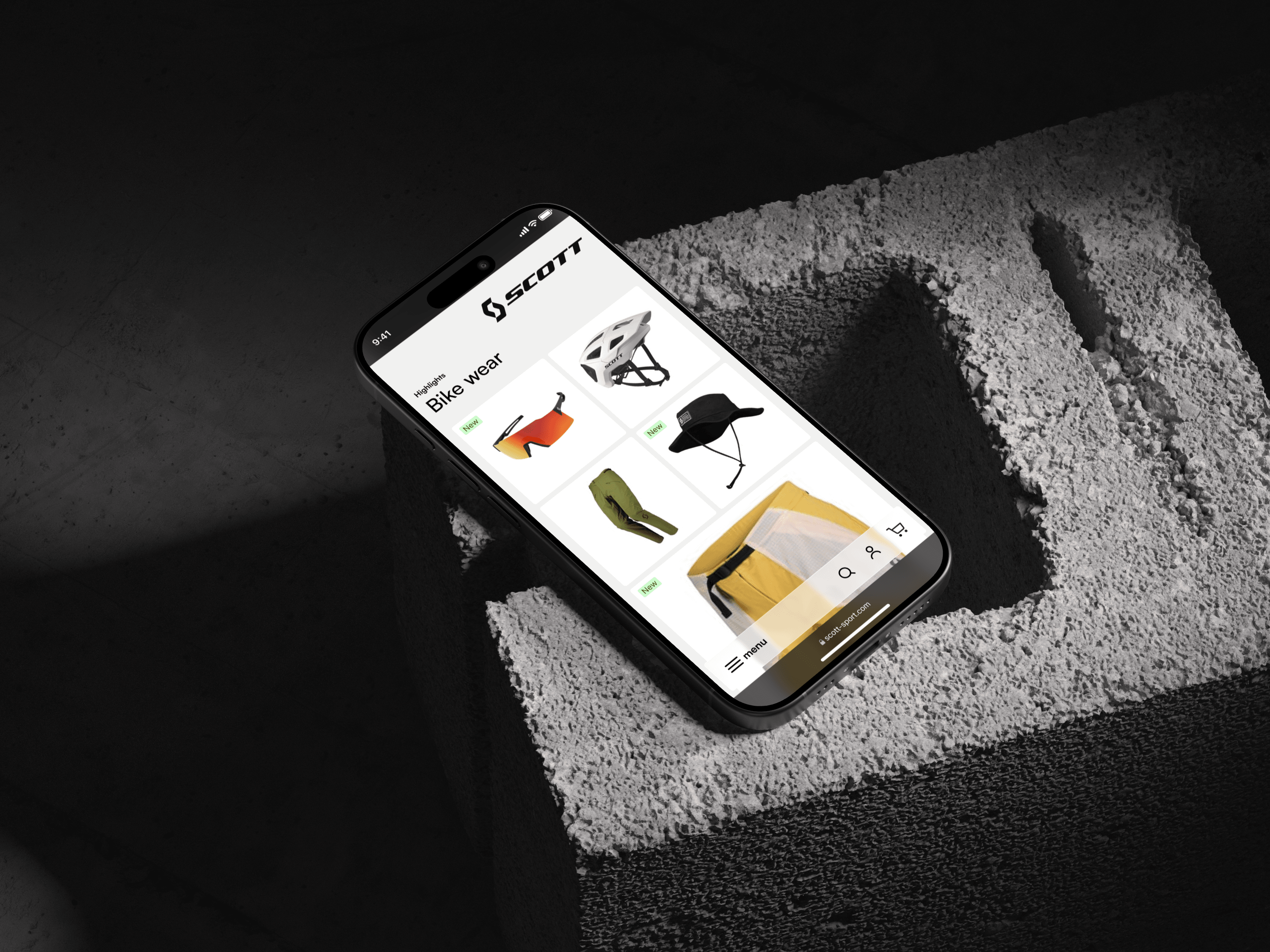 Scott sports prototype website