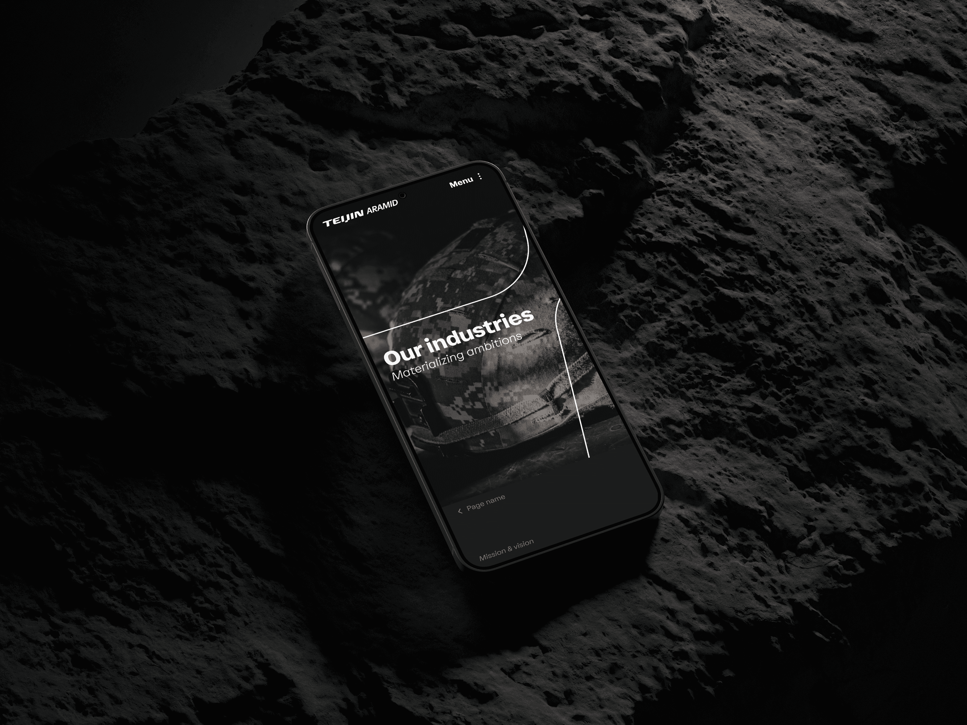 Samsung Teijin Aramid Our industry page mockup