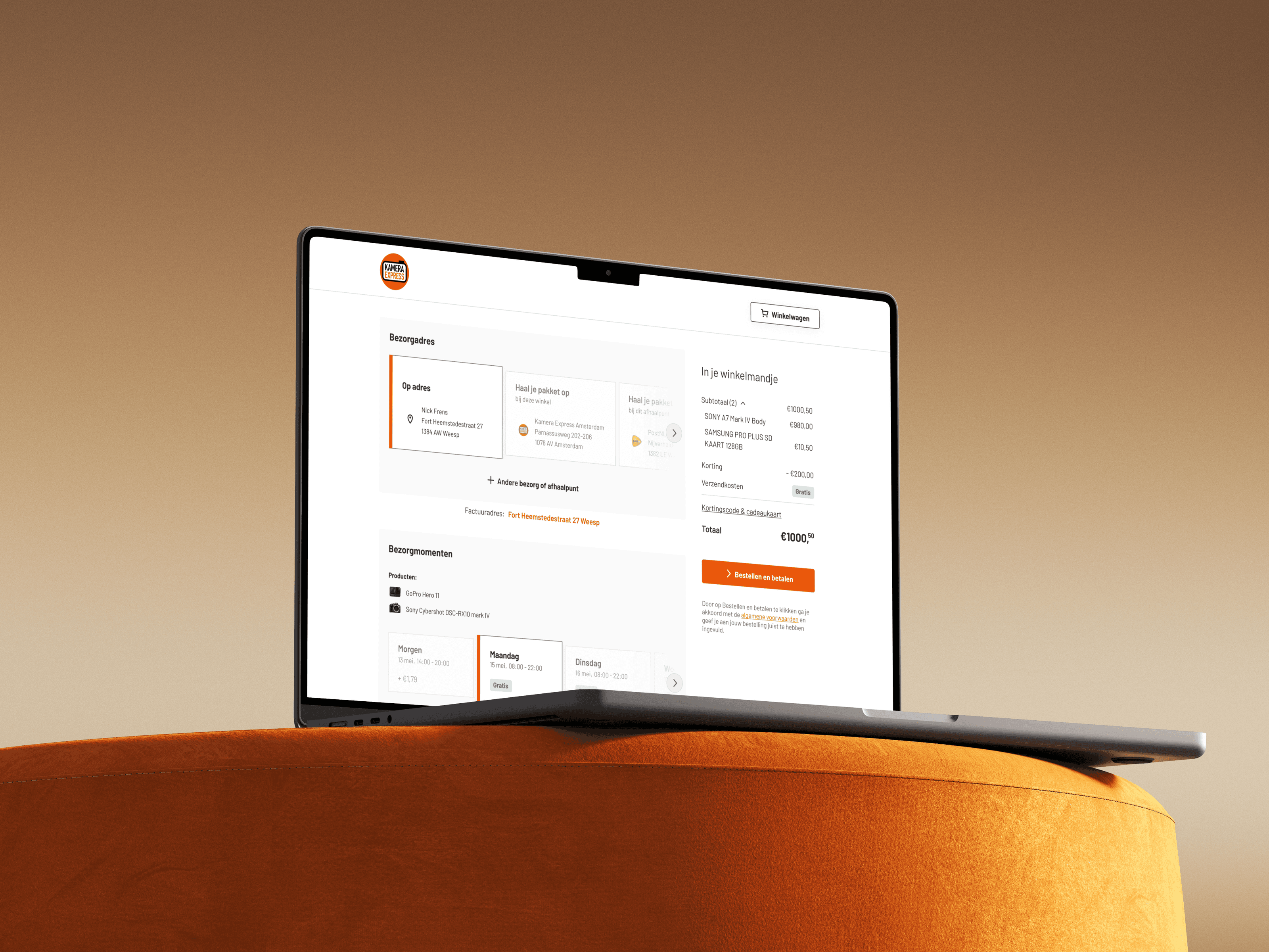 Kamera Express_Mockup checkout macbook pro 15 inch